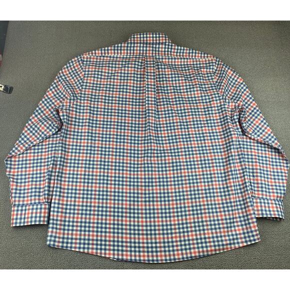 Y2K Brooks Brothers Shirt Men's XL Red Blue Check Button Up 346 Casual Preppy - Picture 2 of 10